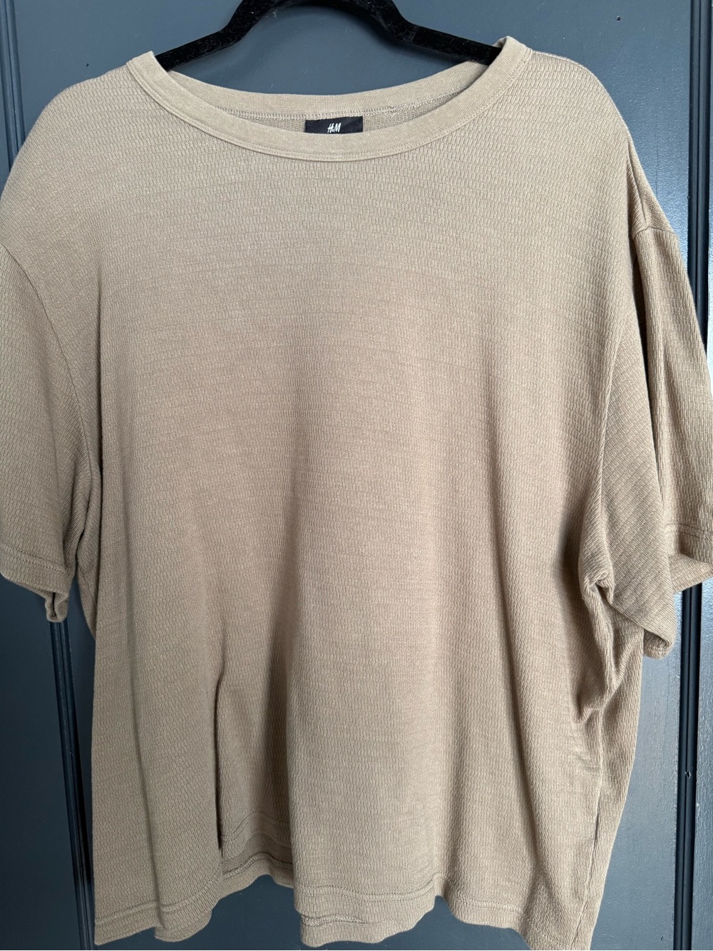 H&M Men's Short Sleeve Oversized Tee in Tan